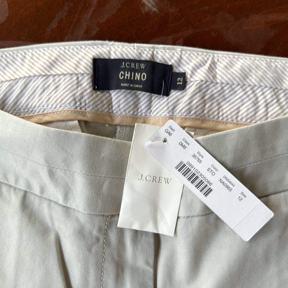 NWT J. Crew Chino beige shorts preppy nautical beach summer - Picture 3 of 3